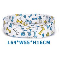 Nobleza Pelech molitanový svetlo sivý s kostičkami a labkami 64 x 55 x 16 cm