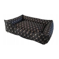 Pelech čierny Monogram labka XL 120x90 cm