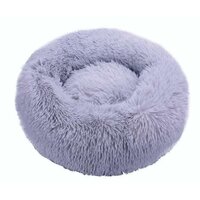 Pelech plyšový okrúhly sivý 60 cm