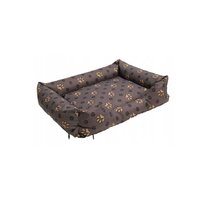 Pelech sivý s béžovým labkami a čiernymi labkami XL 120x90 cm