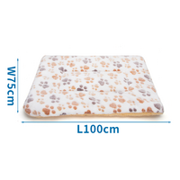 Nobleza podložka obojstranná plyšová biela s labkami 100x75x3cm