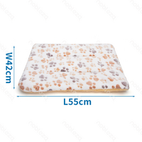 Nobleza podložka obojstranná plyšová labková biela S 55x42cm