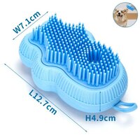 Nobleza silikónová kúpacia kefa s dávkovačom šampónu 12,7 x 7,1 x 4,9 cm