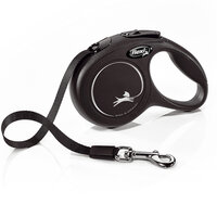 Vodítko Flexi Classic NEW páska S 5m čierne do 15kg