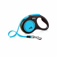 Vodítko Flexi New Neon páska M 5m modré (do 25 kg)