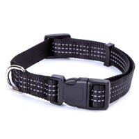 Nobleza obojok nylonový reflexný 2,5 x 45 - 65 cm čierny