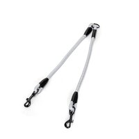 Nobleza rozdvojka na vodítko pre dvoch psov S 0,8 cm x 40 cm sivá