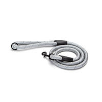 Vodítko s reflexným prešitím 120 cm x1 cm sivé