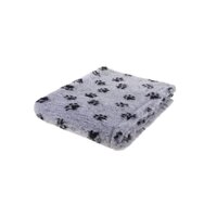 Deka VetBed Classic bledo sivá + čierna labka