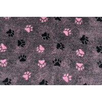 Deka VetBed DeLuxe č.29 LABKA sivo-ružový melír