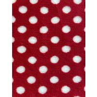 Deka Vetbed DeLuxe č.40 červená + biele bodky 