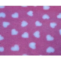 Deka VetBed DeLuxe č.53 ružová + biele srdiečka