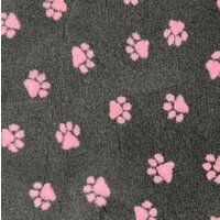 Deka VetBed DeLuxe č.63 sivá + ružová LABKA