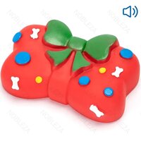 Kostička s mašličkou pískacia 11x7 cm