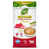 Farmina N&D Prime Creamy Chicken & Tuna Kitten 60 g – krémový pamlsok pre mačiatka