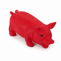 HRAČKA PÍSKACIA PRASIATKO 7,5x16x10CM ČERVENÁ