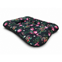 Vankús čierny s kvetmi M – 90cm