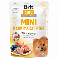Brit Care dog kapsička mini králik a losos filety v omáčke 85g
