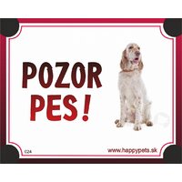 Tabuľka Pozor Pes - írksy seter