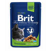 BRIT Premium cat Kapsička sterilised kuracie plátky 100 g