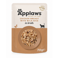 APPLAWS Cat Pouch Chicken Breast with Wild Rice in Broth 70g