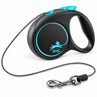 Vodítko Flexi Black Design S lanko 5 m modré (do 12 kg)