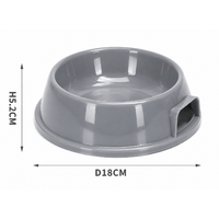 Nobleza plastová miska 18x5,2cm sivá