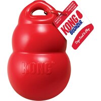 Hračka KONG Bounzer granát s úchytom, aportovací, gumový, červený  M 15cm