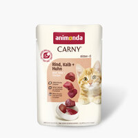 Animonda Carny Cat Kitten  hovädzie, teľacie a kuracie 85g