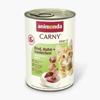 Animonda Carny Cat Kitten hovädzie, kuracie a králik 400g