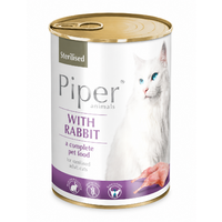 PIPER Cat konzerva Sterilised RABBIT 400g s králikom