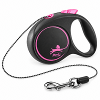 Vodítko Flexi Black Design S lanko 5 m ružové (do 12 kg)