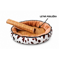 PELECH OKRÚHLY MODRO SIVÝ 75cm XXL + LETNÁ PODLOŽKA