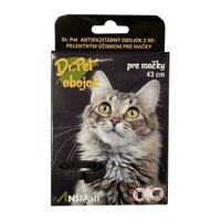 Obojok Dr. Pet pre mačky 43cm s repelentným účinkom hnedý