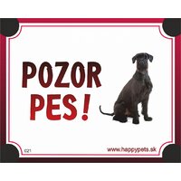 Tabuľka Pozor Pes - bradáč