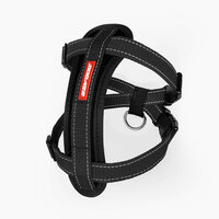 EzyDog Chest Plate Harness postroj pre psa M čierny + adaptér na bezpečnostný pás do auta ZDARMA