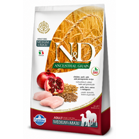 Farmina N&D dog AG adult medium & maxi, chicken, spelt, oats & pomegranate 12 kg